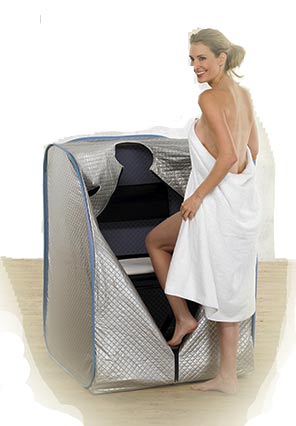 Conveniently step into Healthy Life Far Infrared Sauna