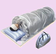 lie down in Heathy Life FIR sauna